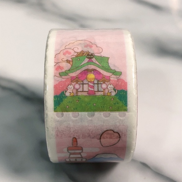 Tokyo Shojo - Cute Sakura Cherry Blossom Matsuri Stamp Washi Tape - Picture 5 of 7